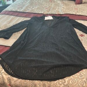 Black V-Neck swim suit cover up